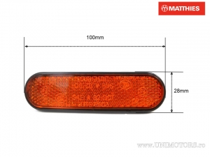 Katalysator (kattenoog) ovaal 99 x 27 mm geel - JM