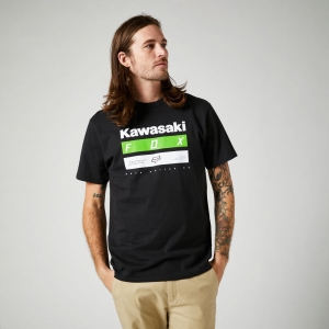 KAWASAKI PASY PREMIUM TEE CZARNY: Rozmiar - XL