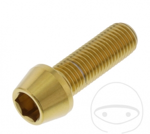 Kerek kúpos csavar sapka Pro Bolt M10 x 1.25 x 30 mm rozsdamentes acél A4 arany - JM