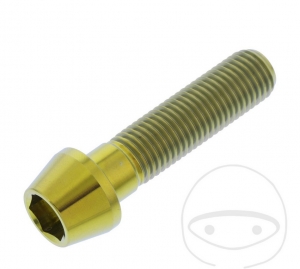 Kerek kúpos Pro Bolt csavar M10 x 1.25 x 40 mm inox A4 arany - JM