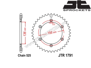 Kettensatz Suzuki DR 650SE ('96-'10) - (DID / JT)