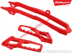 Kettenschutz-Set (rot) - Honda CRF 250 R ('11-'13) / CRF 450 R ('11-'12) - Polisport