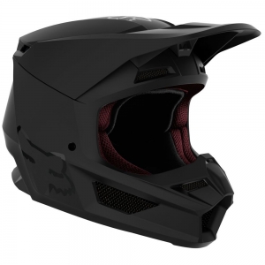 Kinderhelm MTB FOX - YTH V1 MATTE BLACK, ECE [MT ZWART]: Maat - YS