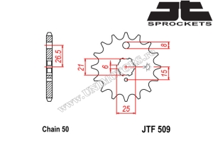 Kit catena Kawasaki Z 400 ('78-'79) / Z 440C ('80-'83) - (DID / JT)