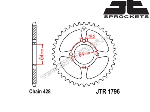 Kit catena Suzuki RV 125 Van Van ('03-'06) - (DID / JT)