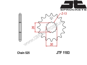 Kit catena Triumph Boneville 800 / Boneville 800 T100 ('01-'06) - (DID / JT)