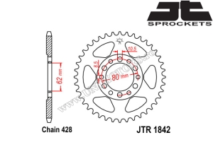 Kit chaîne Yamaha XT 350 ('85-'99) - (DID / JT)