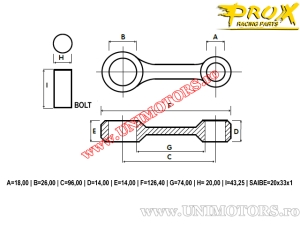 Kit de biela Suzuki RM 80 ('86-'89) - (ProX)