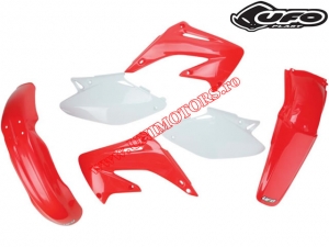 Kit de plástico (blanco/rojo) - Honda CR 125 R / CR 250 R ('02-'03) - UFO