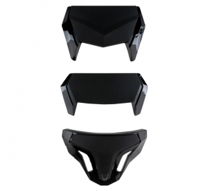 Kit di ventilazione per casco modulare (flip-up) MT Atom SV - colore: nero lucido