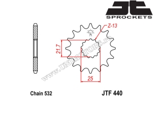 Kit lant Suzuki GSX-R 1100W ('93-'94) - (DID / JT)