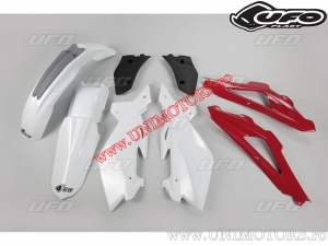 Kit Plastica (Bianco / Rosso / Nero) - Husqvarna CR 125 / WR 125 / CR 250 / WR 250 ('07-'08) - UFO