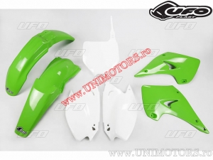 Kit plastique (blanc / vert) - Kawasaki KX 125 / KX 250 ('05-'12) - UFO