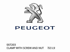 KLEMME MIT SCHRAUBE UND MUTTER Ï53 L9 - 007203 - Peugeot