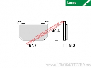 Klocki hamulcowe przednie - MCB515 organiczne - Lucas TRW