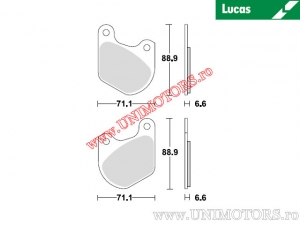 Klocki hamulcowe przednie - MCB518 organiczne - Lucas TRW