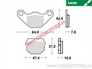 Klocki hamulcowe przednie - MCB522 organiczne - Lucas TRW