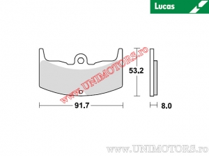 Klocki hamulcowe przednie - MCB526 organiczne - Lucas TRW