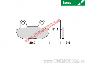 Klocki hamulcowe przednie - MCB537 organiczne - Lucas TRW