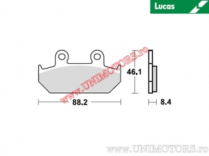 Klocki hamulcowe przednie - MCB571 organiczne - Lucas TRW