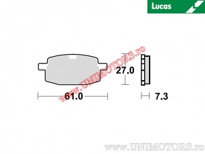 Klocki hamulcowe przednie - MCB590 organiczne - Lucas TRW