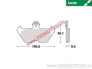 Klocki hamulcowe przednie - MCB680 organiczne - Lucas TRW