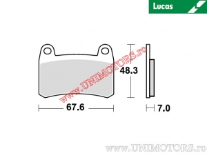 Klocki hamulcowe przednie - MCB884SV sinterowane SV - Lucas TRW