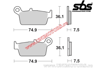 Klocki hamulcowe przednie - SBS 116HF (ceramiczne) - (SBS)