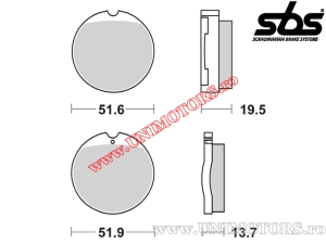 Klocki hamulcowe przednie - SBS 501HF (ceramiczne) - (SBS)