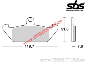 Klocki hamulcowe przednie - SBS 594HF (ceramiczne) - (SBS)