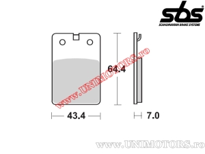 Klocki hamulcowe przednie - SBS 605HF (ceramiczne) - (SBS)