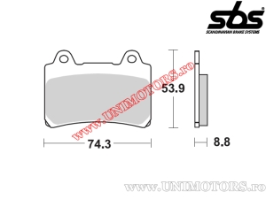 Klocki hamulcowe przednie - SBS 613HF (ceramiczne) - (SBS)