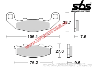 Klocki hamulcowe przednie - SBS 615HS (metalowe / sinterowane) - (SBS)