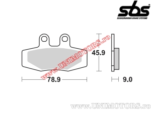 Klocki hamulcowe przednie - SBS 621HF (ceramiczne) - (SBS)