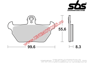 Klocki hamulcowe przednie - SBS 644HF (ceramiczne) - (SBS)