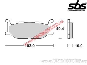 Klocki hamulcowe przednie - SBS 663HF (ceramiczne) - (SBS)