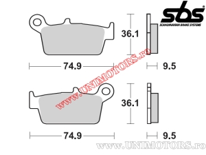 Klocki hamulcowe tył - SBS 604HF (ceramiczne) - (SBS)