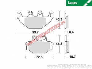 Klocki hamulcowe tylnego koła - MCB877SH sinterowane SH - Lucas TRW