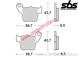 Klocki hamulcowe tylnego koła - SBS 777RSI (metalowe / sinterowane) - (SBS)