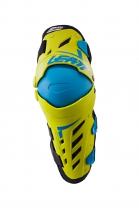 Knie- en scheenbeschermers voor enduro / cross Dual Axis limoen / blauw: Maat - XXL