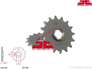 Koło zębate przednie Cagiva Canyon 500 ('98-'01) / Canyon 600 ('96-'97) / W12 350 ('93-'95) / W16 600 ('94-'97) - JTF 728 - JT