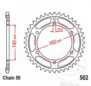 Koło zębate tylnego napędu JTR502.48 (pas 530) - Kawasaki GPZ 750 R Ninja / 900 R Ninja / 900 R Ninja Anti Dive /1100 A Zephy