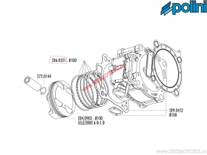 Kolbenring-Satz (Durchmesser 100mm) - Honda CRF 450 - Polini