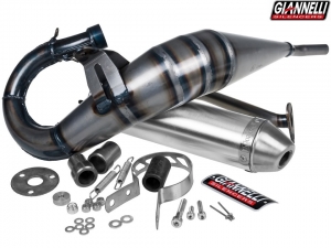 Kompletny układ wydechowy Giannelli Enduro 2T - Rieju MRX 50 / RR 50 SM / RR 50 Thunder / SMX 50 / Spike X 50 - aluminiowa koń