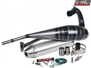 Komplette Auspuffanlage Giannelli Enduro 2T - Aprilia RX 50 ('98-'05) / MX 50 2T ('02-'05) - Aluminium Endschalldämpfer