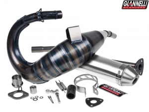 Komplette Auspuffanlage Giannelli Enduro 2T - Aprilia RX 50 / SX 50 ('06-'17) - Aluminium-Endschalldämpfer (Dir. 97/24/EC cap. 