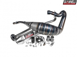 Komplette Auspuffanlage Giannelli Enduro 2T - KSR Moto TR 50 SM ('14-'16) / Malaguti XSM ('19-'20) - Aluminium-Endkappe