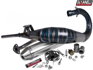 Komplette Auspuffanlage Giannelli Enduro 2T - Yamaha DT 50 R ('97-'03) / MBK X-Limit 50 Enduro (-'02) - Aluminium Endkappe