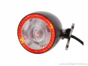 Komplette LED-Stop universal schwarz mit Blinker Bullet 1000 RB rauchgrauem Glas - Kellermann