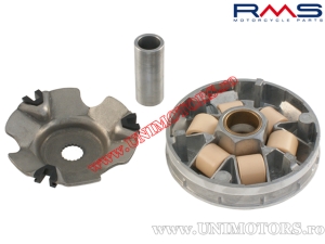 Kompletter Variator - Aprilia / Derbi / Gilera / Piaggio (19x15,5mm Rolle / CM110302) - 50cc 2-Takt / 4-Takt - (RMS)